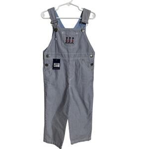Trotters London Thomas Brown Toby Dungaree in Navyst Boys 2/3 Yrs NWT